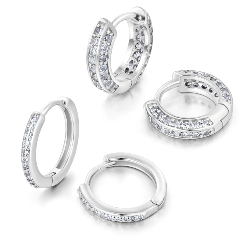 DAILI Small hoop earrings with cubic zirconia