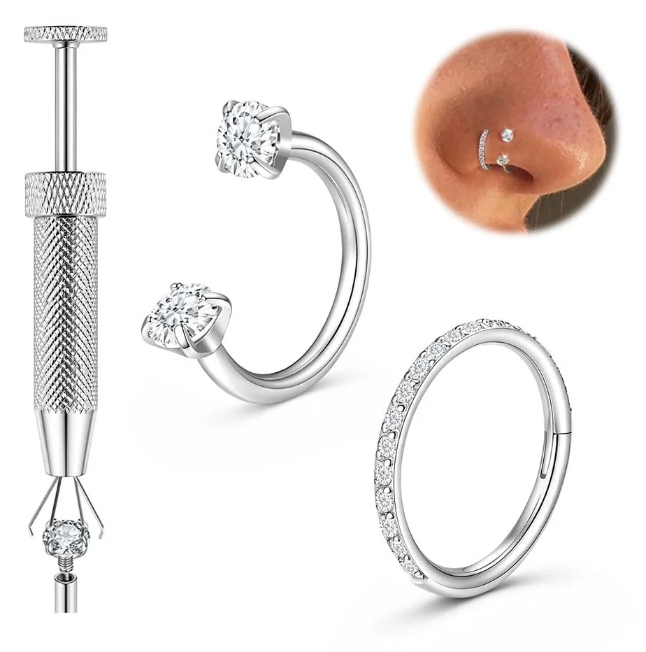 DAILI Titanium horseshoe nose ring